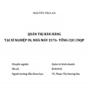 [Luận văn thạc sĩ] Quản trị bán hàng tại xí nghiệp in, nhà máy Z176 Tổng cục công nghiệp quốc phòng