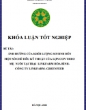 [Khoá luận tốt nghiệp] Ảnh hưởng của khối lượng sơ sinh đến một số chỉ tiêu kỹ thuật của lợn con theo mẹ nuôi tại trại Linkfarm Hòa Bình, Greenfeed