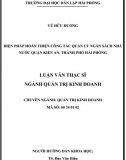 [Luận văn] Biện pháp hoàn thiện công tác quản lý ngân sách nhà nước quận Kiến An, Hải Phòng