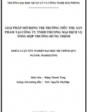 [Khóa luận tốt nghiệp] Giải pháp mở rộng thị trường tiêu thụ sản phẩm tại Công ty TNHH Thương mại dịch vụ tổng hợp Trường Hưng Thịnh