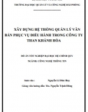 [Đồ án tốt nghiệp] Xây dựng hệ thống quản lý văn bản phục vụ điều hành trong Công ty Than Khánh Hòa