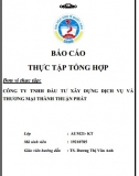 Báo cáo thực tập kế toán - công ty TNHH Đầu tư xây dựng Thuận Phát An