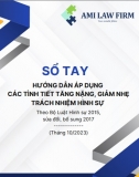 Sổ tay hướng dẫn áp dụng các tình tiết tăng nặng, giảm nhẹ trách nhiệm hình sự