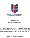 [Khoá luận tốt nghiệp]_Các yếu tố tác động đến quyết định sử dụng dịch vụ chứng khoán của nhà đầu tư cá nhân